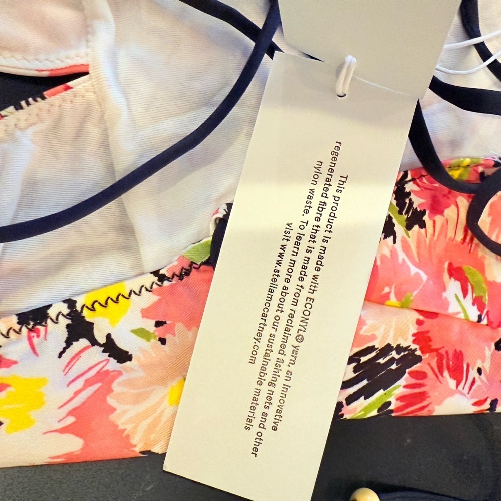 Stella McCartney Pink Floral One Piece Swimsuit NWT - Picture 12 of 16